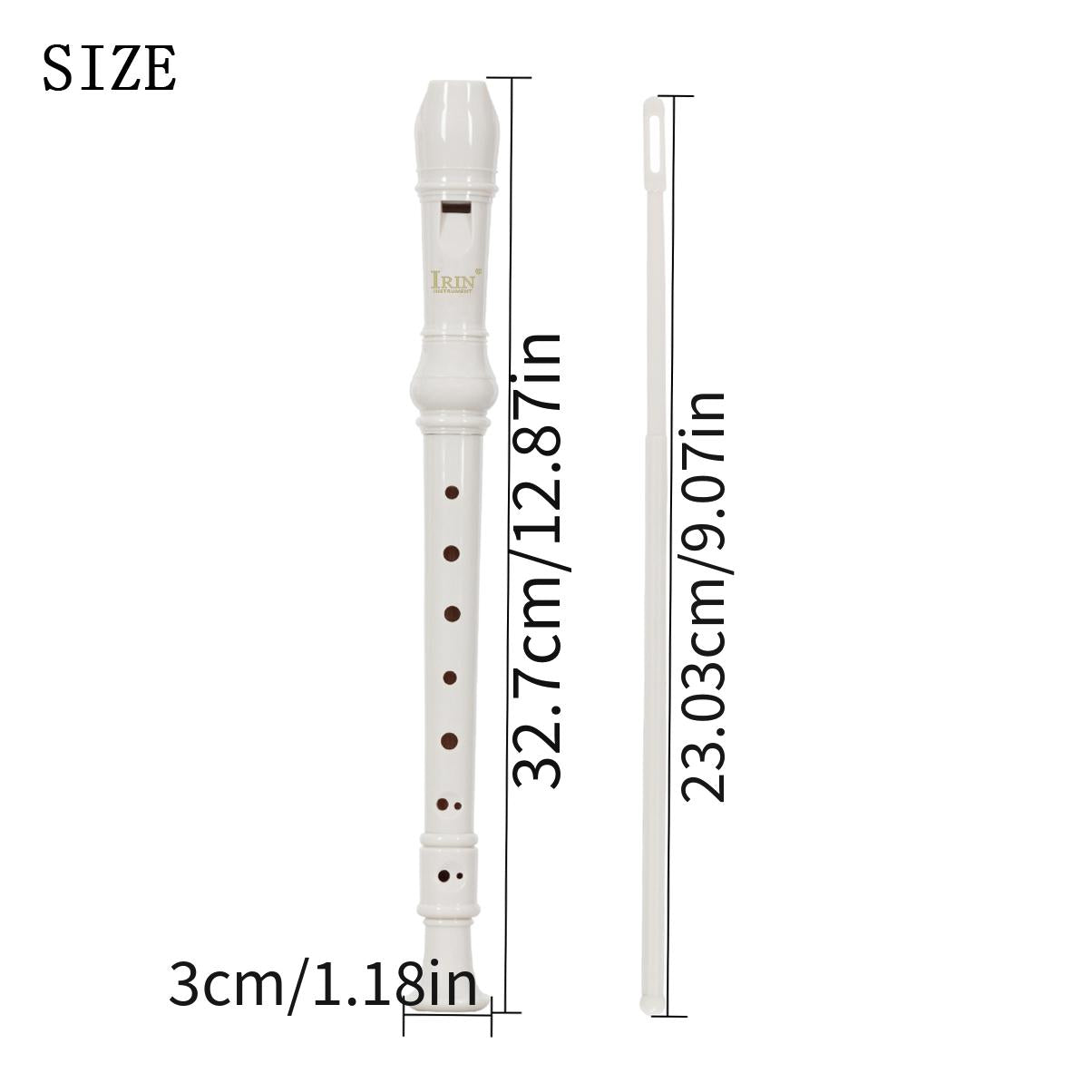 Soprano Plastic Recorder Flute Beginner Musical Instrument with Fingering Chart Eid Al-Adha Mubarak