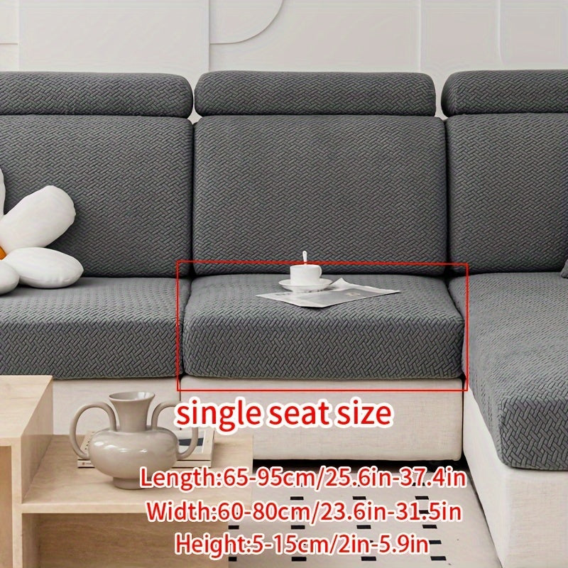 Современный жаккардовый чехол для дивана, изготовленный из прочного полиэстера и спандекса, не скользит, подходит для домашних животных, легкий в уходе, подходит для кресел и секционных диванов.