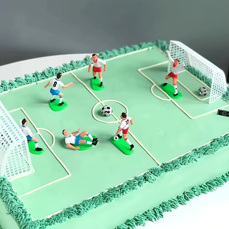 9-Piece Football Team Cake Topper Set for Birthday Parties and Winter Celebrations
