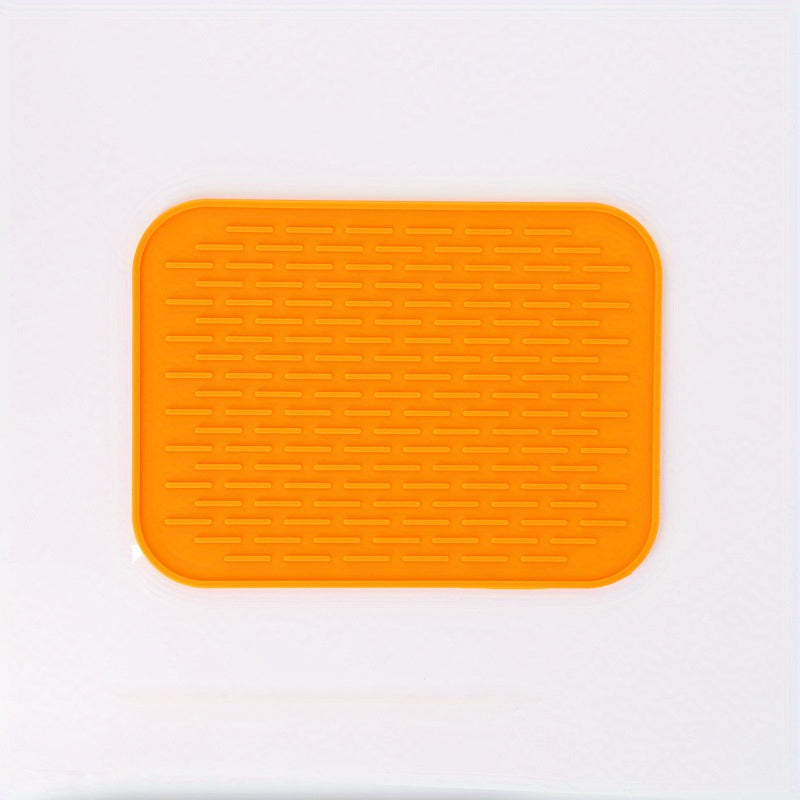 Tapete de silicona para cocina resistente al calor, antideslizante y secador para platos, colores vibrantes, 21.6cm x 16cm