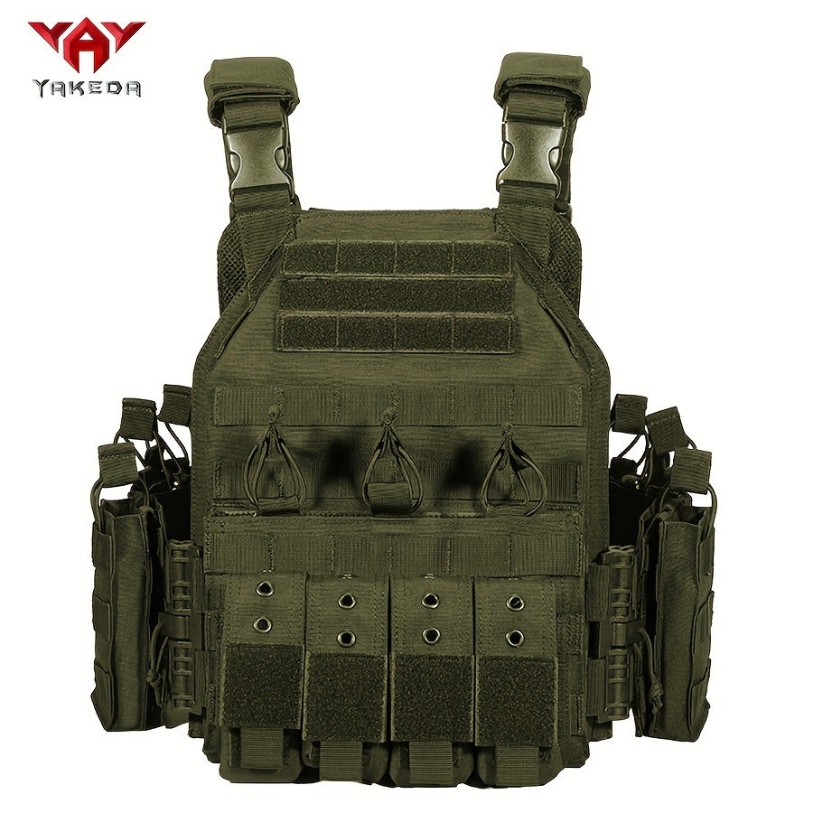 Tactical Training Vest for Adults Breathable Tear-Resistant Polyester Expandable Outdoor Sports Black