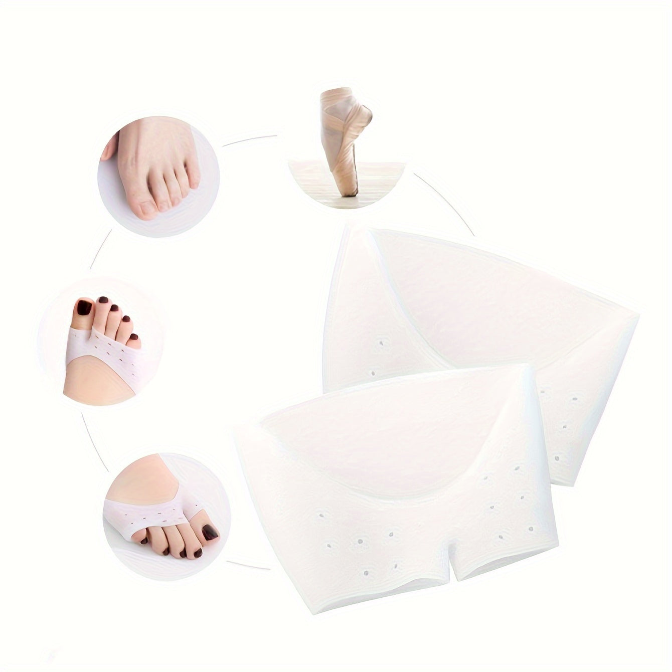 Unisex Silicone Split Toe Foot Covers Breathable Anti-Wear Toe Protectors