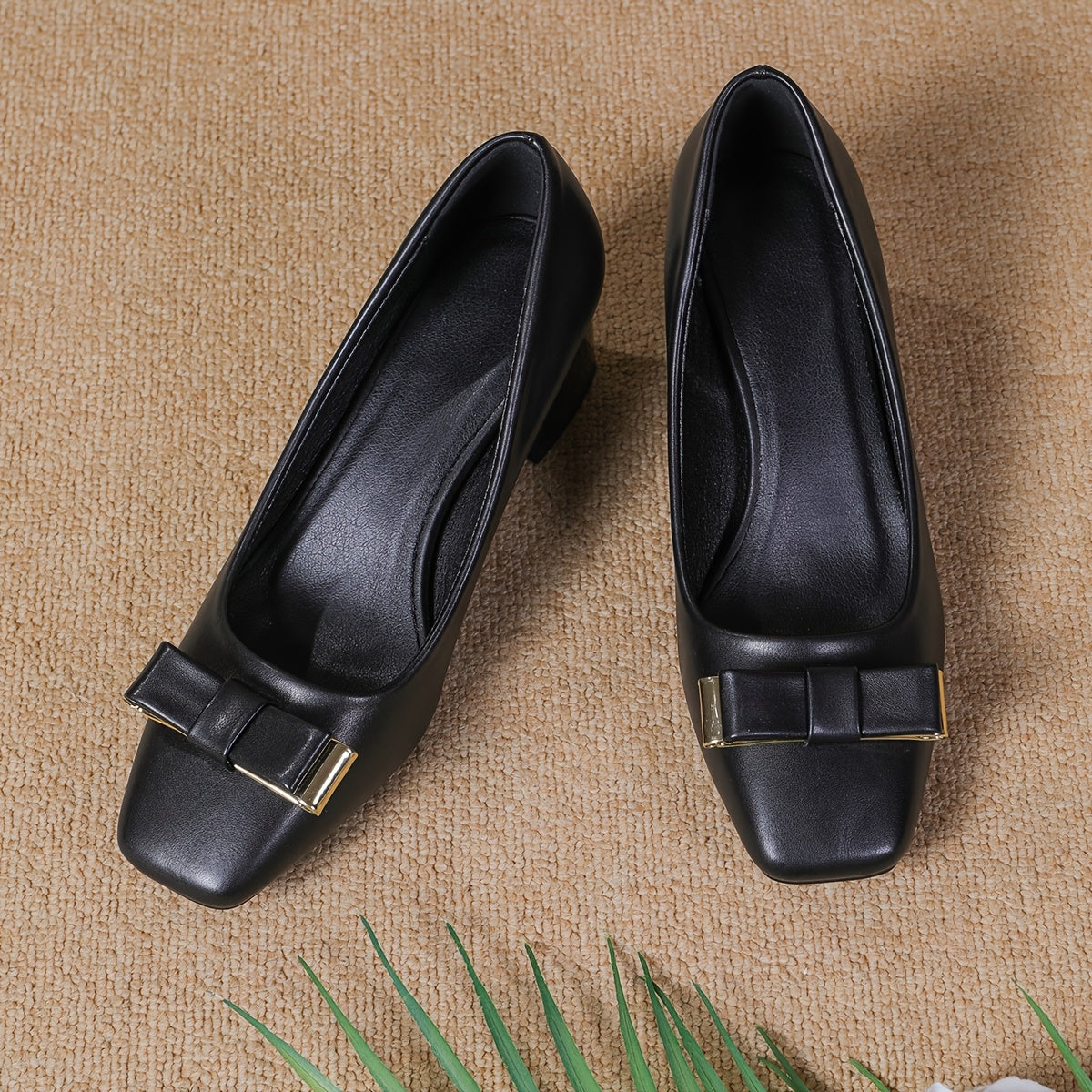 Women's Comfortable Square Toe Shoes for Office and Casual Wear