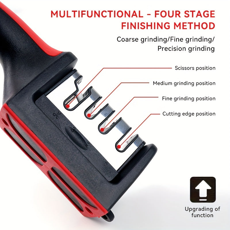 Professional 4-Stage Kitchen Knife Sharpener with Tungsten Diamond Ceramic Stones