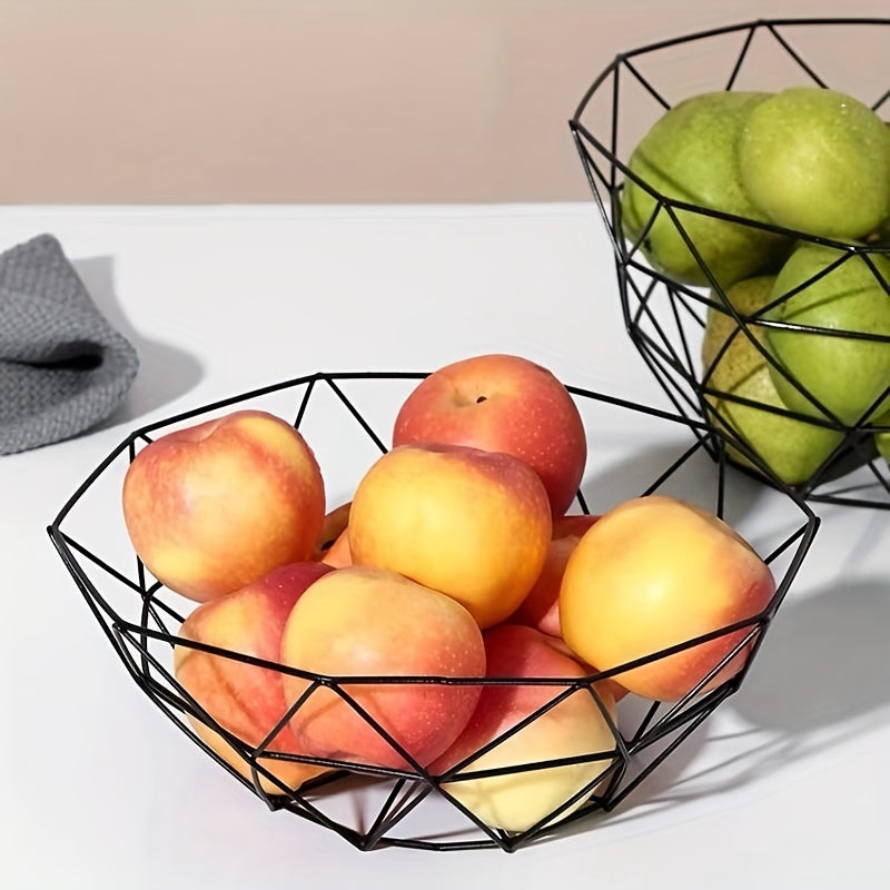 Metal Fruit Bowl for Serving and Storage Decorative Display Rack for Dining Table