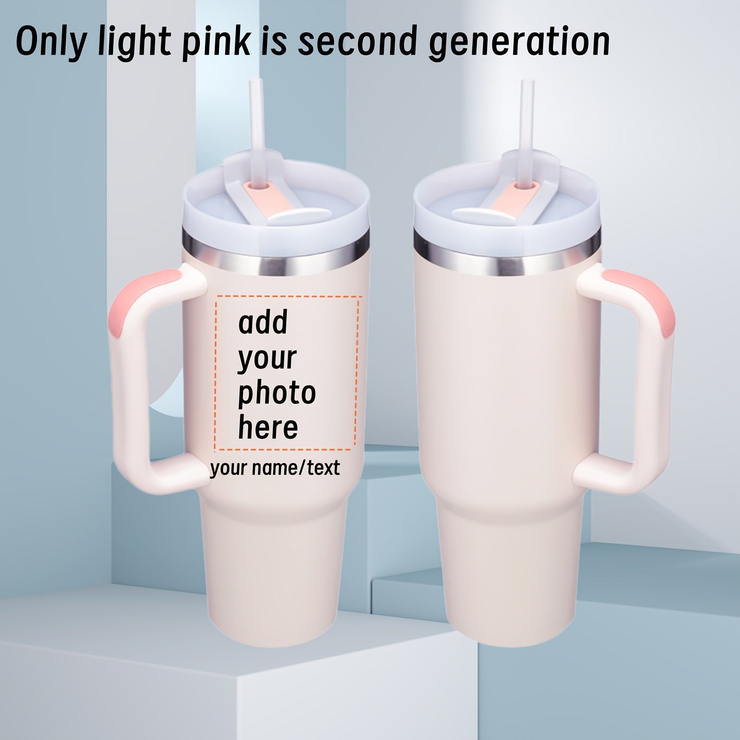 40oz Insulated Stainless Steel Tumbler with Straw and Lid Personalized Coffee Mug Gift