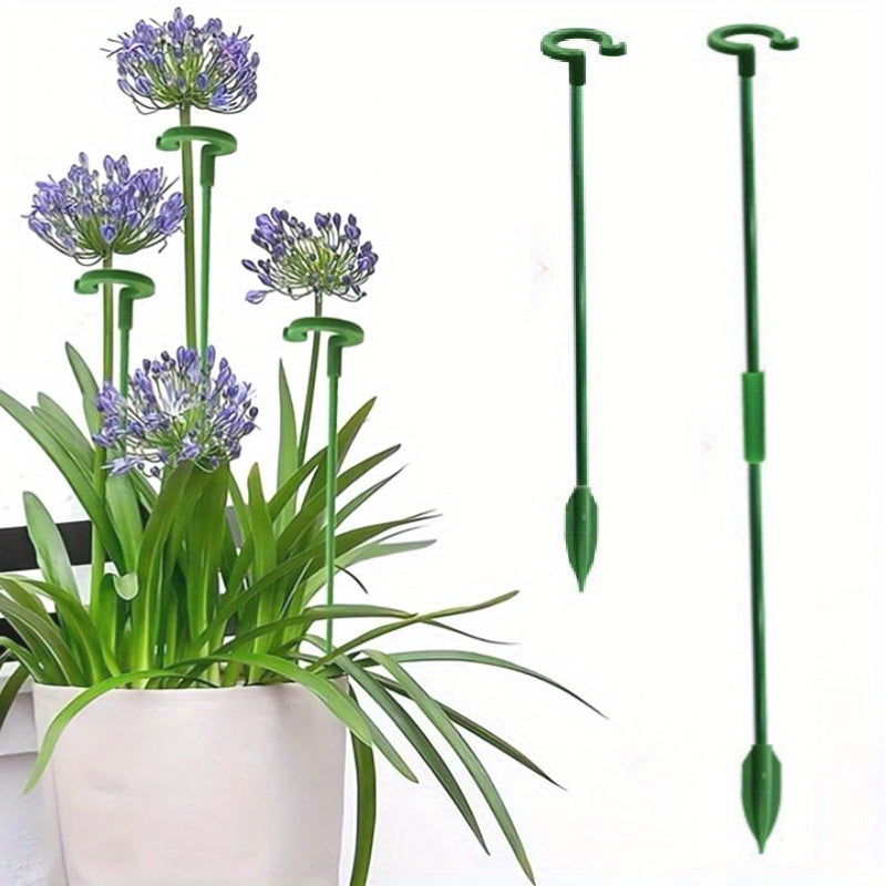 Set of 12 Plastic and Glass Fiber Plant Support Rods for Indoor and Outdoor Potted Plants