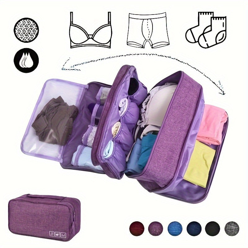 Lightweight Zipper Organizer Set for Travel with Multiple Pockets for Clothing and Accessories