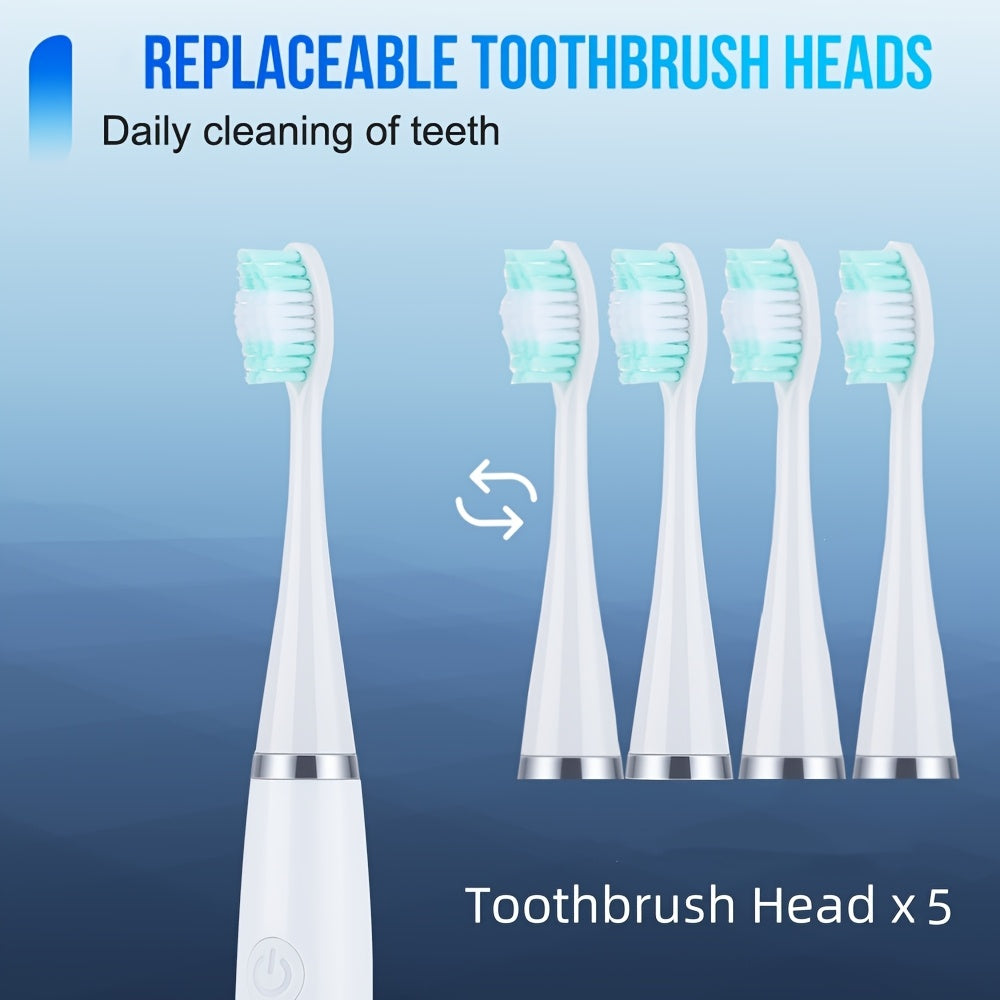 Kattalar uchun 5 ta yumshoq sochli tish cho'tkasi boshlari, qulay tutqich bilan