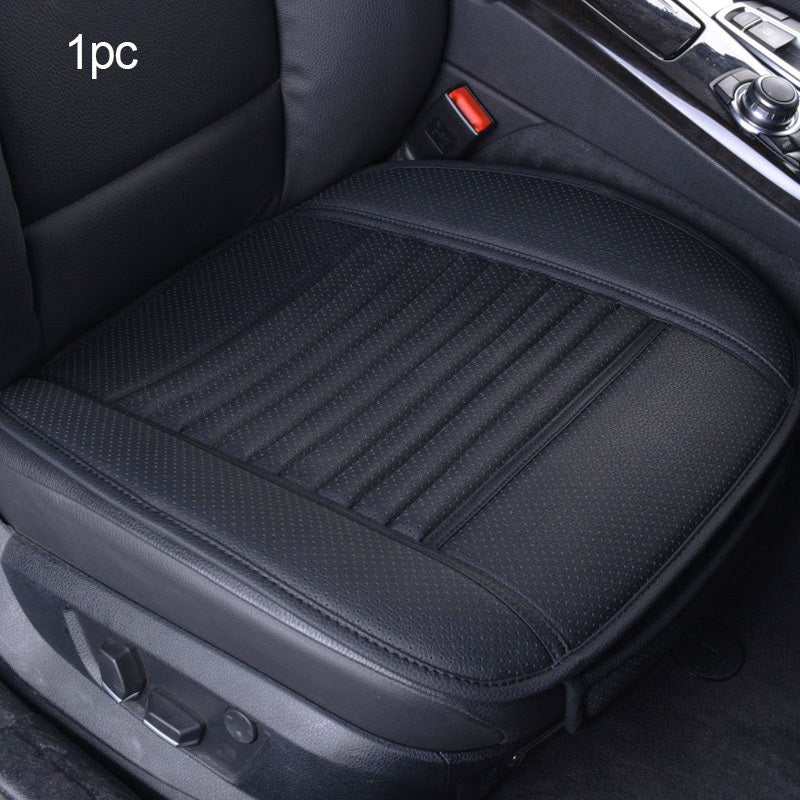 Fundas universales de cuero sintético para asientos de coche, protectores de cojín delanteros y traseros