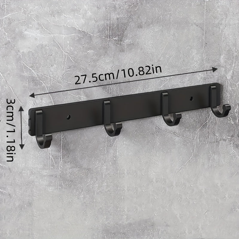 Barra de almacenamiento multifuncional para pared con ganchos para cocina, baño y sala de estar