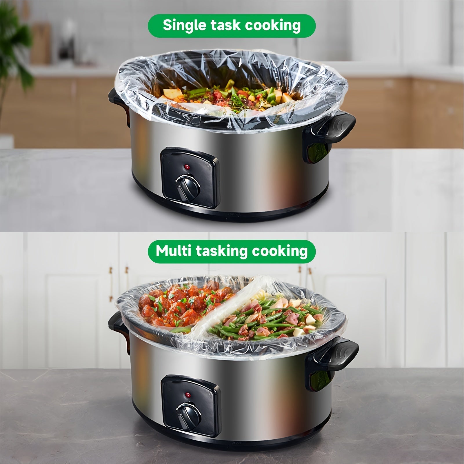 Large Disposable Oval Slow Cooker Liners for 3-8 Quart Crock Pots