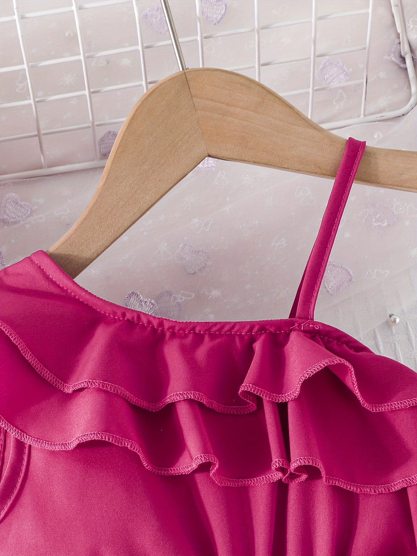 Girls' Floral Cami Tutu Dress with Ruffle Trim for Summer Parties and Holidays