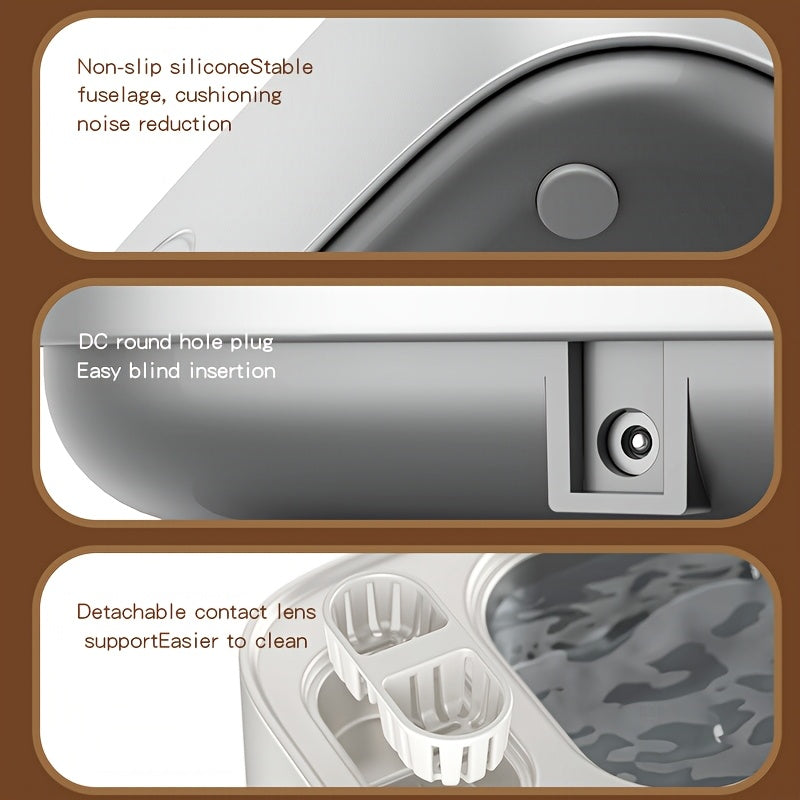 Портативное устройство для чистки украшений с технологией звуковых волн 360°, перезаряжаемый аккумулятор USB