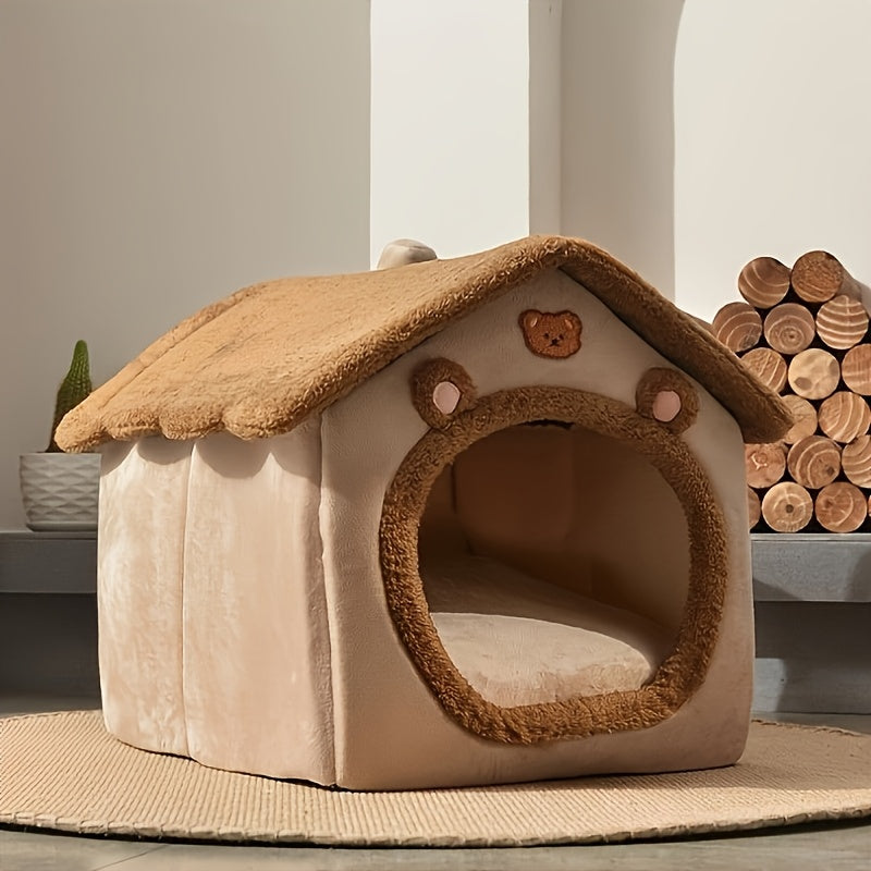 Washable Warm Pet House for Cats and Small Dogs, Detachable, Cozy, Comfortable