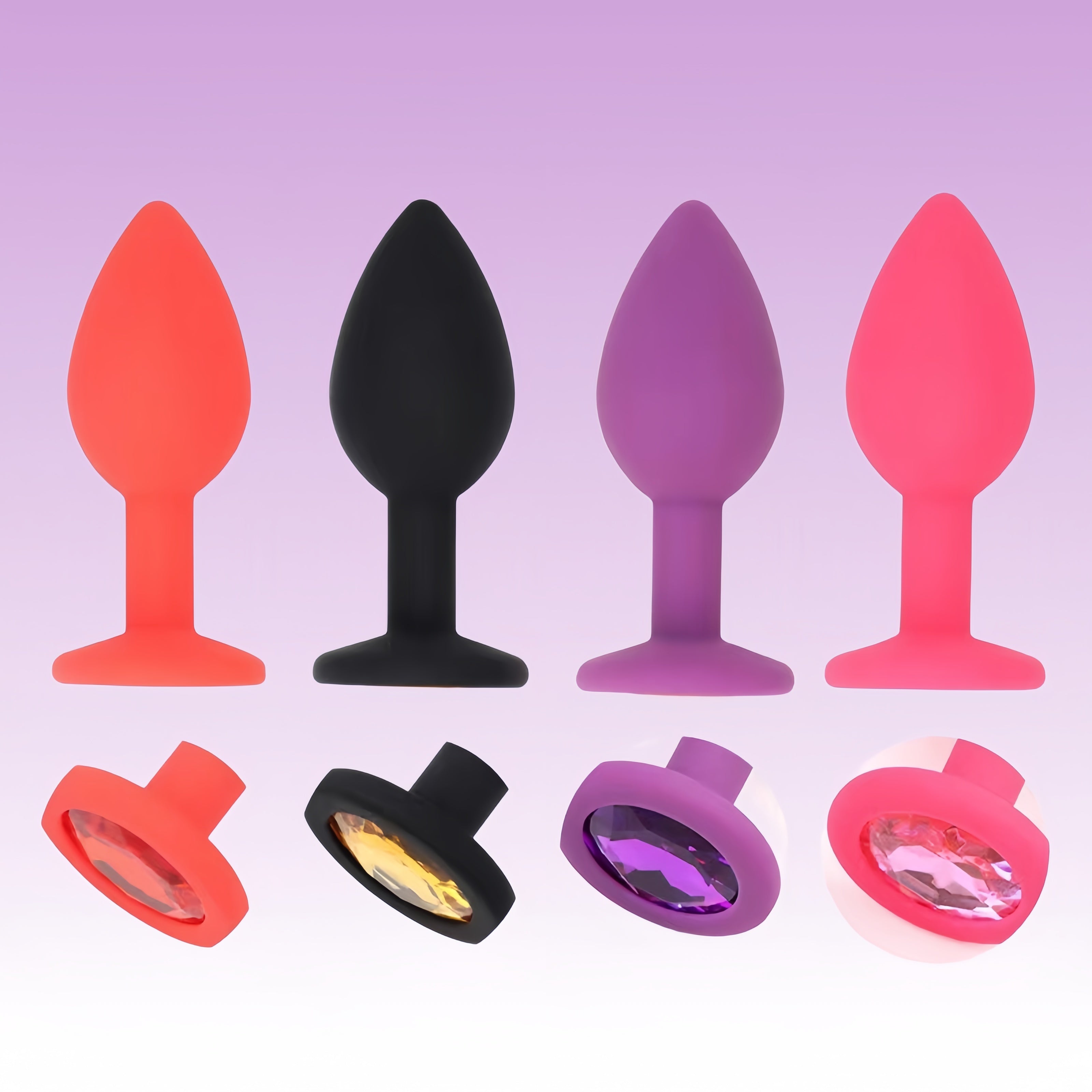 Unisex Silicone Anal Plug Set Colorful Beginner-Friendly Backdoor Expanders