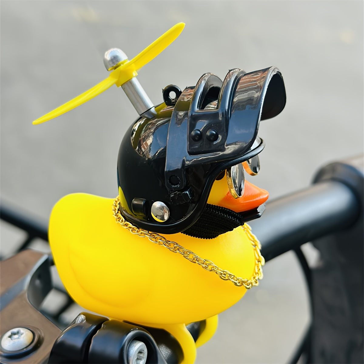 Motorcycle Bicycle Dashboard Decor PVC Windbreaking Duck Helmet Glasses