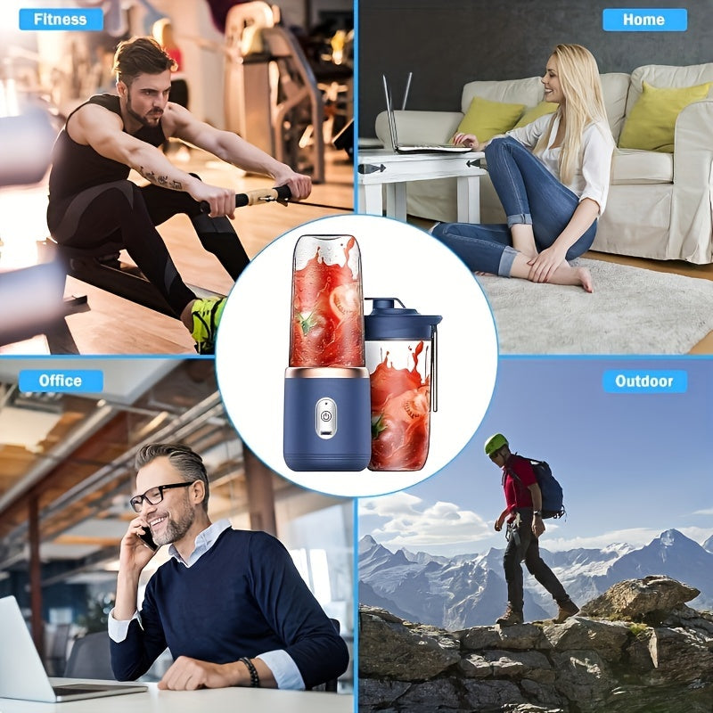 Rechargeable USB Fruit Juicer Cup with 1500mAh Battery and Plastic Design