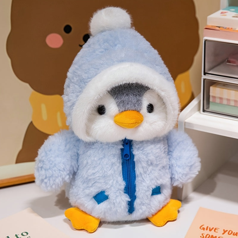 Soft Polyester Penguin Plush Doll for Girls Ages 0+ with Ragdoll Pillow