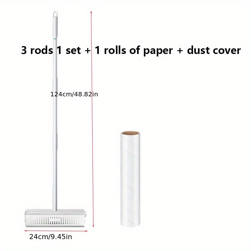 Pet Hair Remover Tool Long Roller Sticky Brush for Sofa Carpet Dust Cleaning