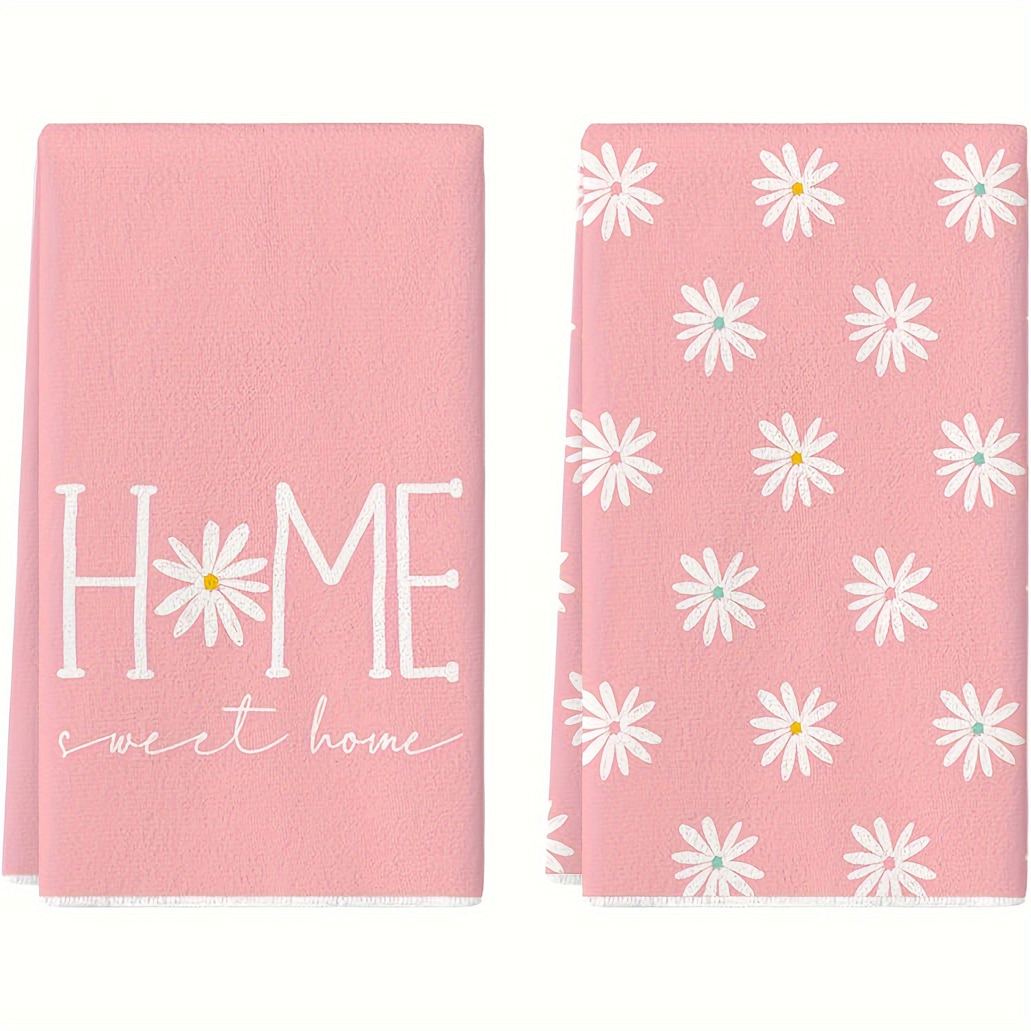 Set of 2 Summer Floral Kitchen Towels 45.72x71.12 cm for Wedding Decoration