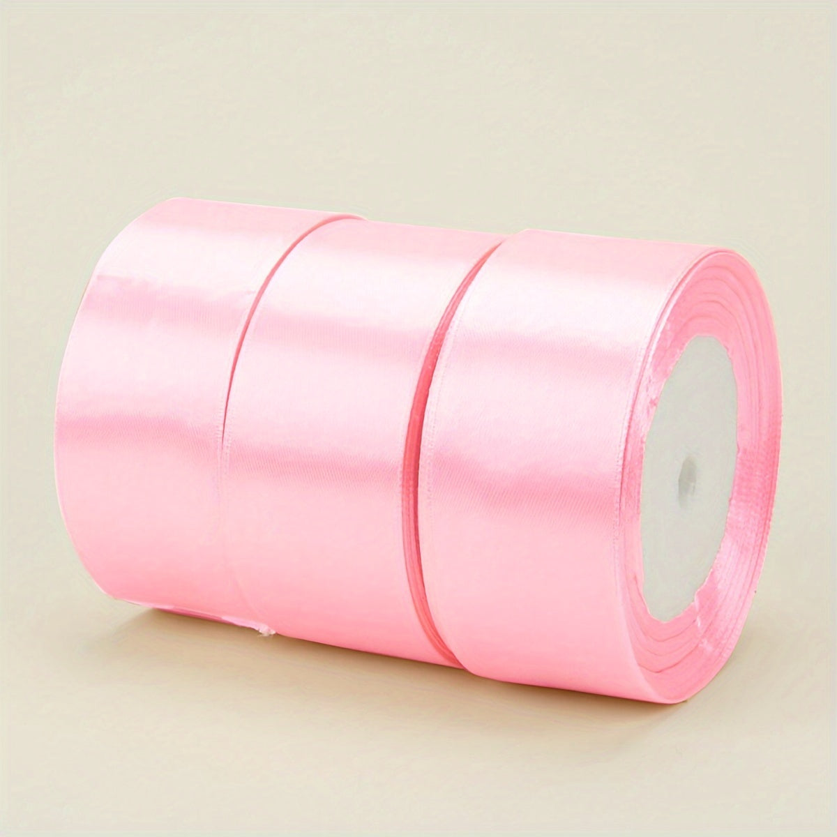 Satin Ribbon Pack 3 Pieces 4cm Wide 22m Long for Wedding Cake Decoration and DIY Crafts
