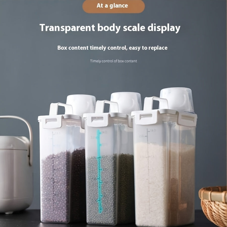 Dispensador de arroz a prueba de humedad de gran capacidad y hermético