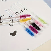 10Pcs Makeup Eyelash Comb Eyebrow Brush Set Dual Purpose Spiral Tools