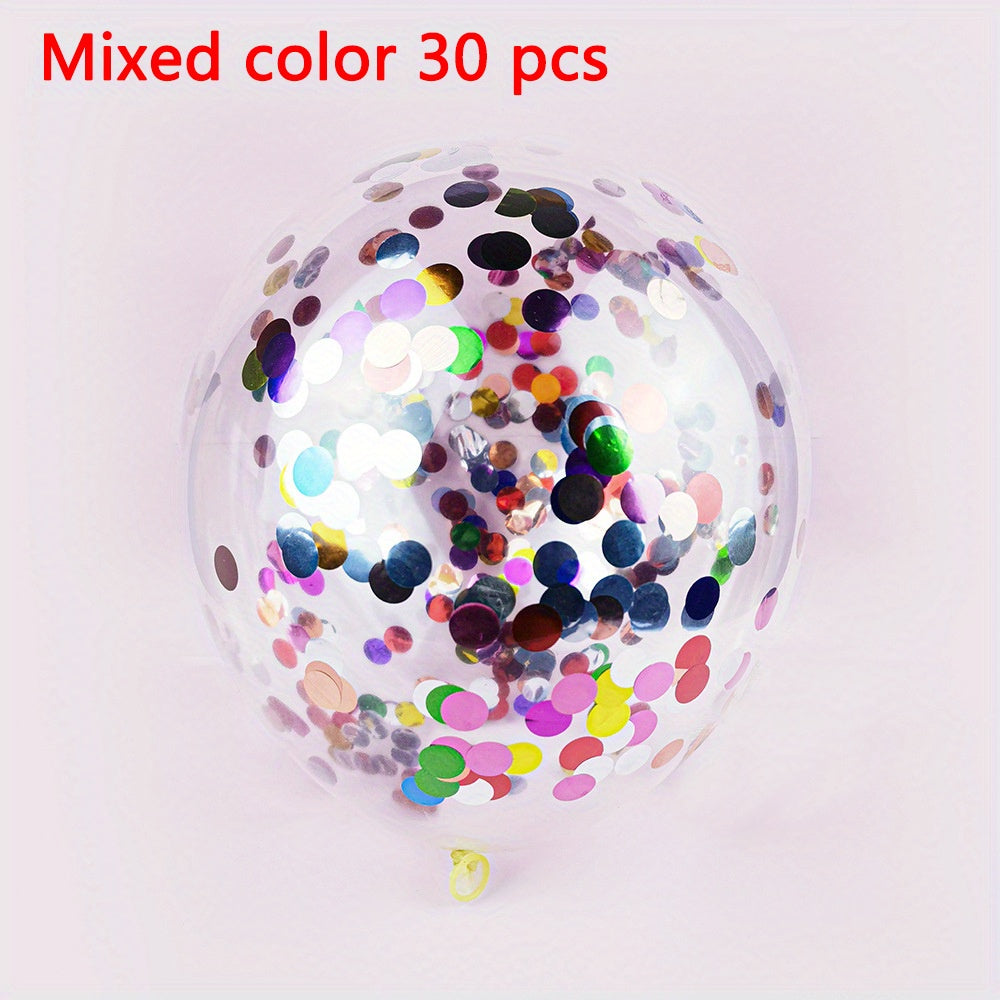 Globos de látex con confeti dorado y puntos de papel dorado para decoraciones de fiesta