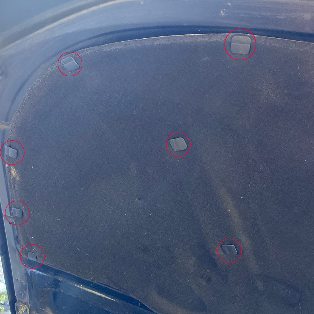 10 Pcs Engine Hood Retainer Clips Sound Insulation Rivets for Car Vehicles