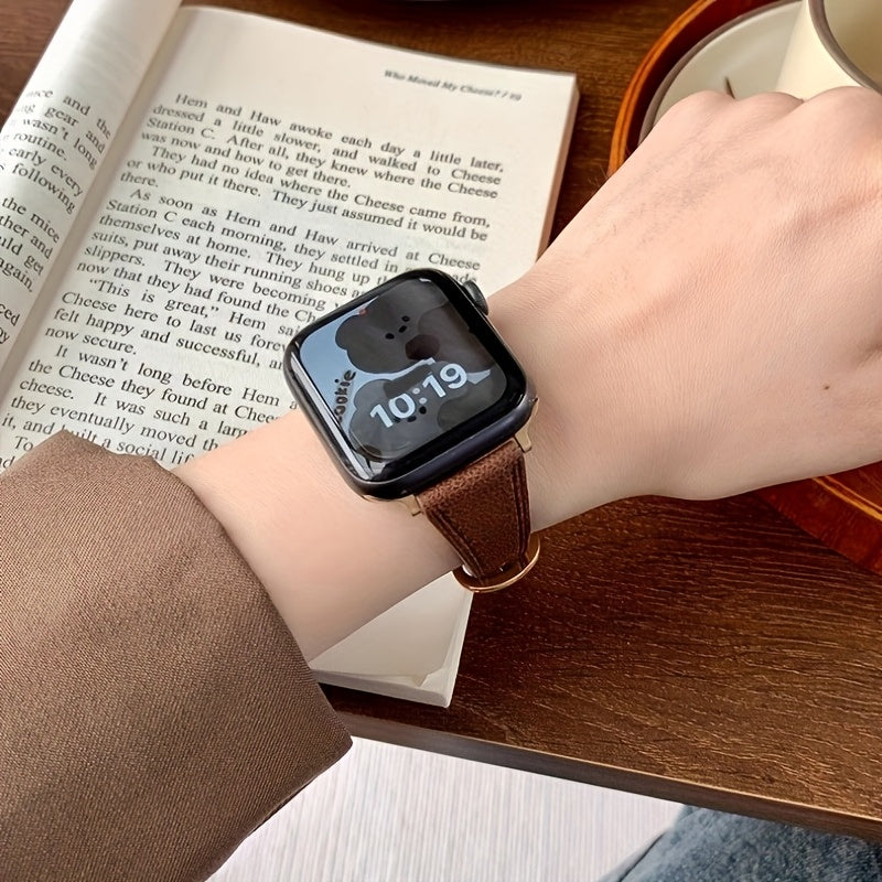 Стильный ретро-ремешок Melad Color Series для Apple Watch - Подходит для моделей от 38 мм до 49 мм, совместим со всеми моделями, включая SE и Ultra - Идеальный аксессуар для осени/зимы.