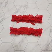 Lingerie Garter Belt Floral Lace Thigh Garter with Bow Tie Detail