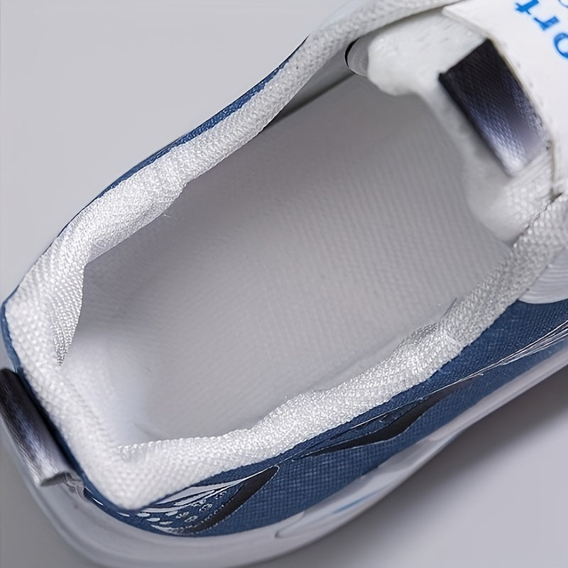 Men's Running Shoes Breathable Fabric Upper Non-Slip Gradient Low-Top Lace-Up Outdoor Sneakers