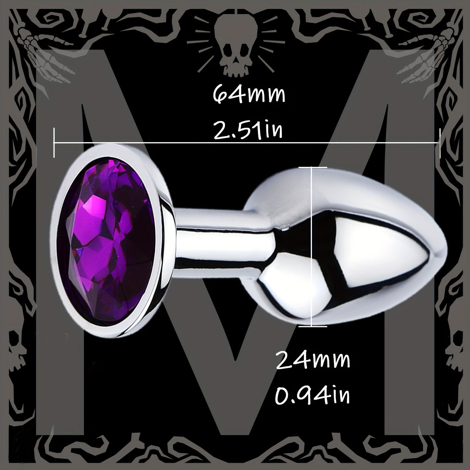 Adult Female Male Couple Stainless Steel Anal Plug with Rose Gem Beads