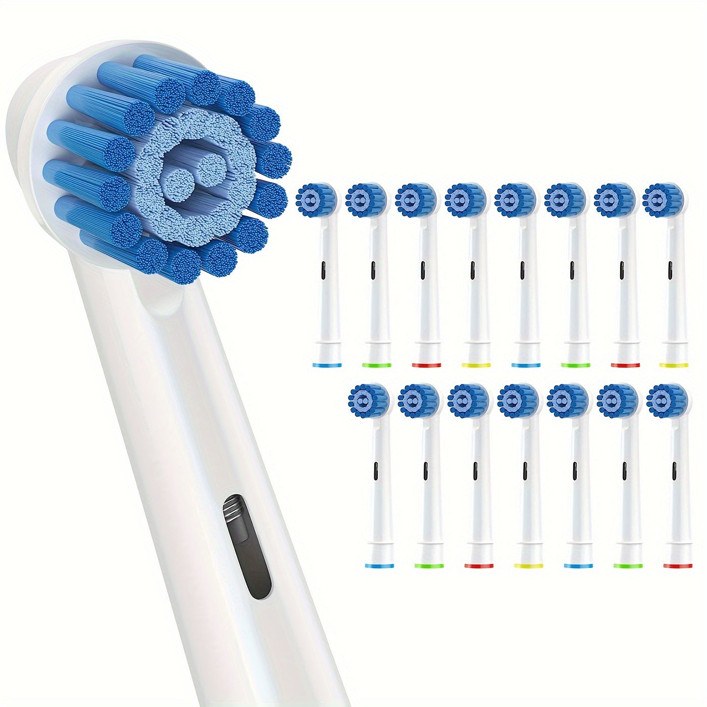 16 Pcs Soft Bristle Replacement Brush Heads for Electric Toothbrushes