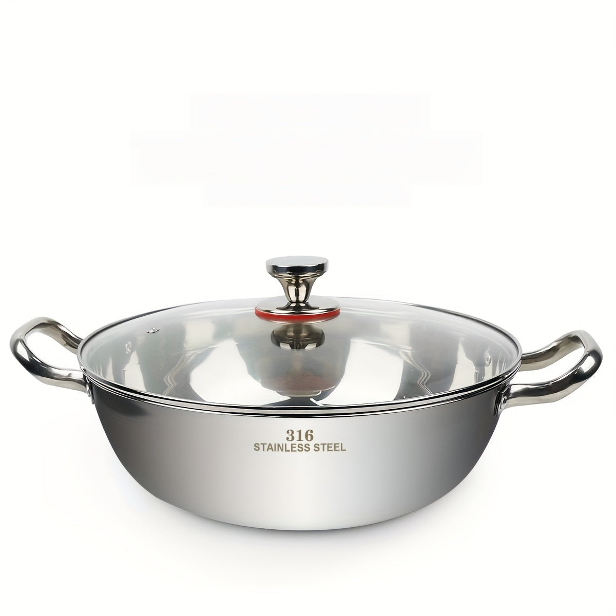 Stainless Steel Stockpot with Lid 12Qt Rust-Resistant Non-Stick for Home and Restaurant