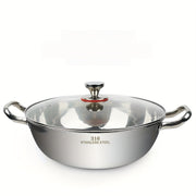 Stainless Steel Stockpot with Lid 12Qt Rust-Resistant Non-Stick for Home and Restaurant