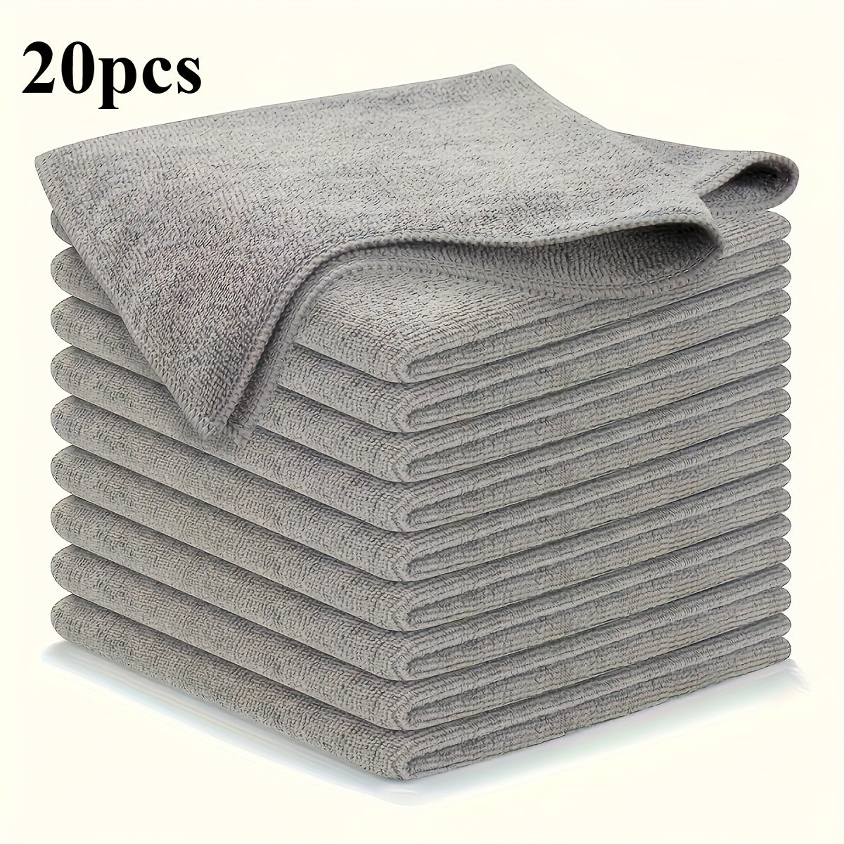 Microfiber Cleaning Cloths 10/20 Pack, Absorbent and Durable for Kitchen and Car