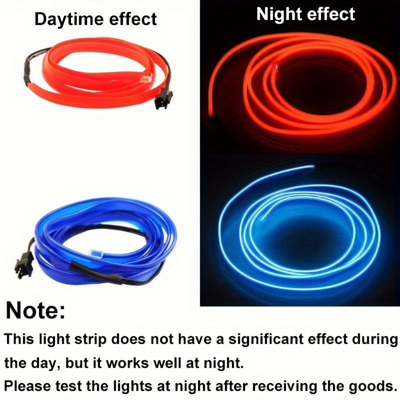 5m Car Interior LED Neon Strip Flexible Ambient Light USB Decor Diode