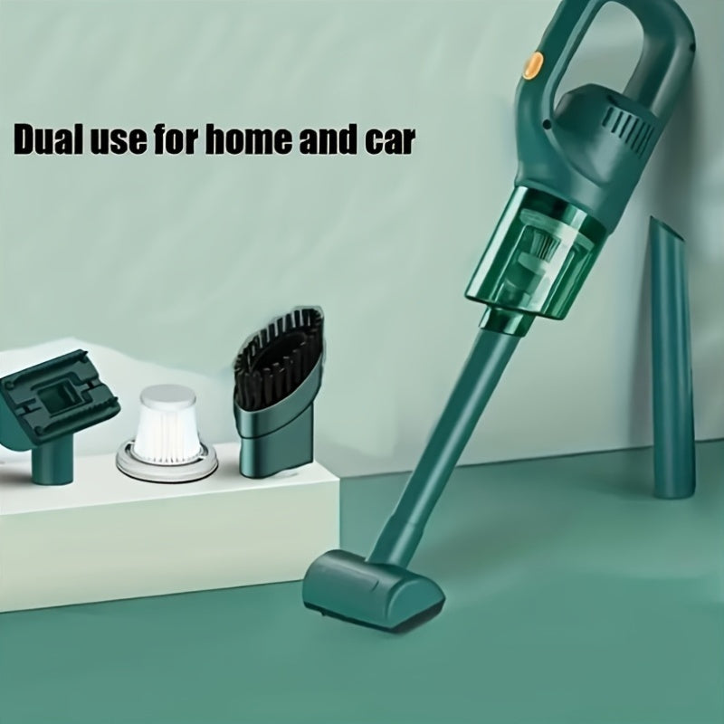 Wireless Handheld Vacuum Cleaner with 3-in-1 Brush Heads Low Noise Rechargeable Lithium Battery for Home and Car