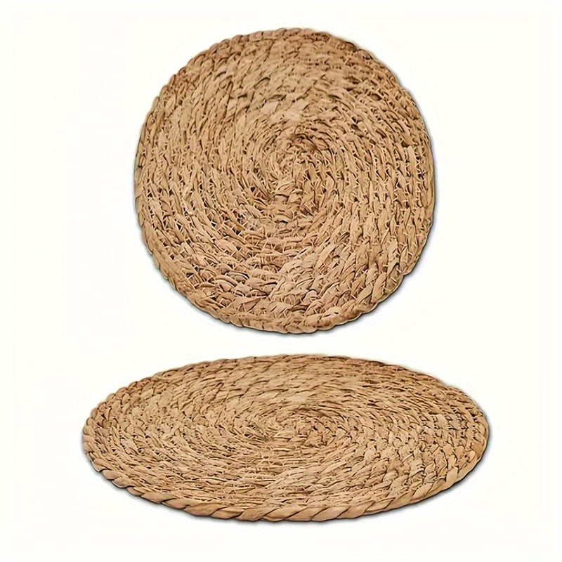 Juego de 2/4/6 individuales de estilo rústico de fibra natural para protección térmica en la mesa, manteles para fiestas y bodas