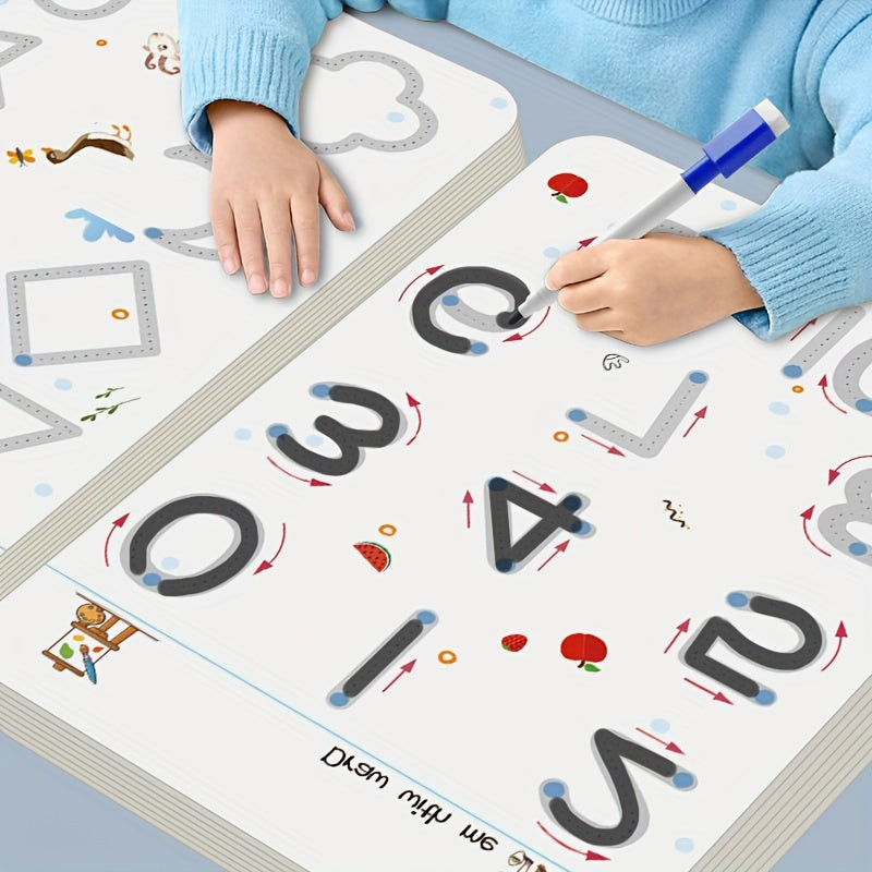 Многоразовый набор копировальных тетрадей для практики магии для тренировки контроля ручки и рисовальных упражнений.