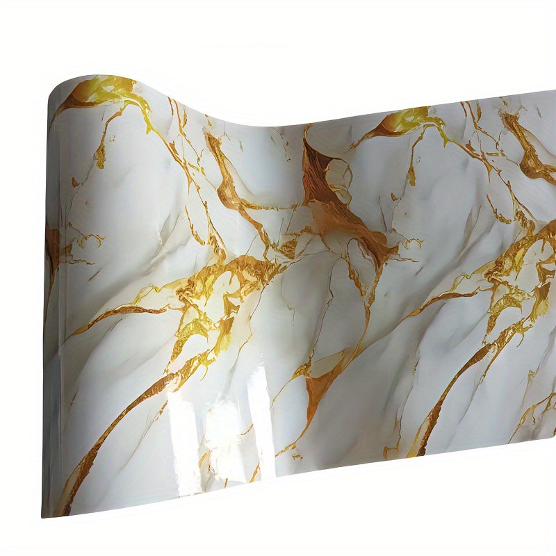 Marble Self-Adhesive Wallpaper Waterproof Removable Decorative Wall Covering for Bathroom Countertops