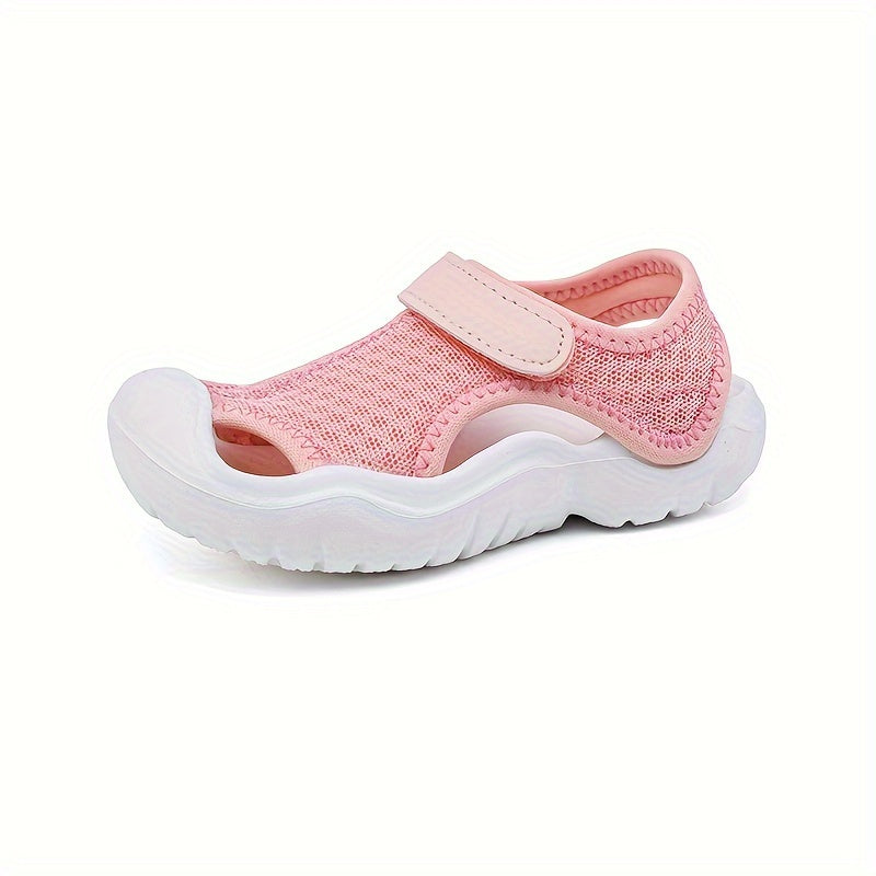 Girls Mesh Sandals Solid Color Breathable Lightweight Indoor Outdoor