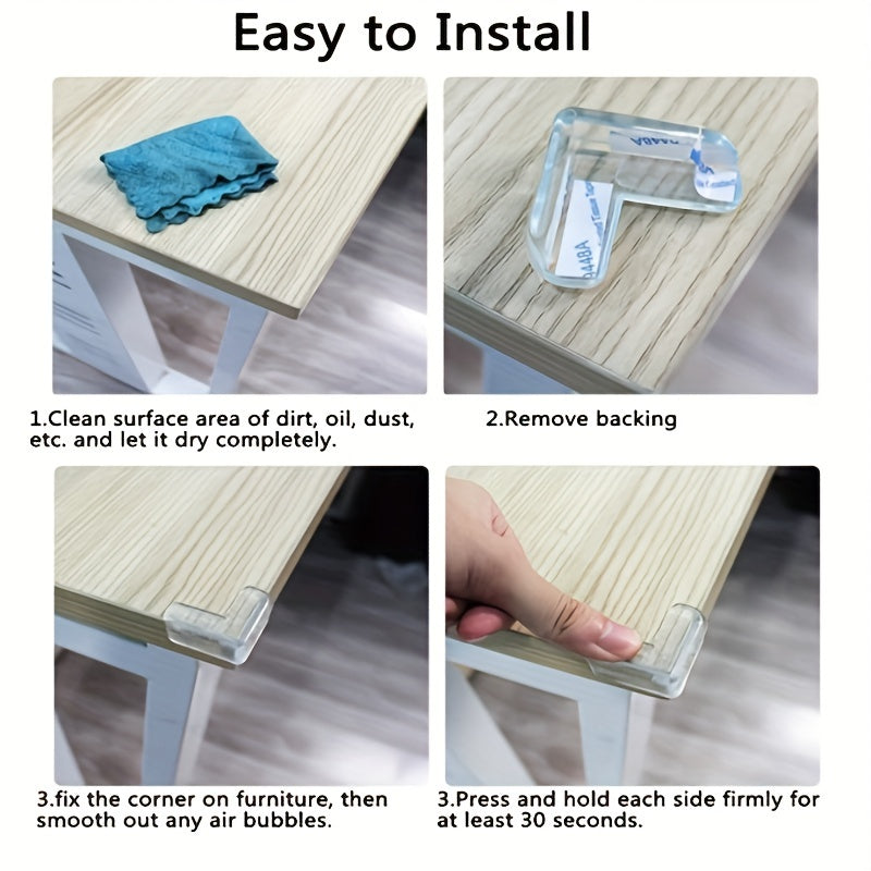 Детские защитные уголки 12 шт. прозрачные защитные накладки для мебели, шкафов, стекла