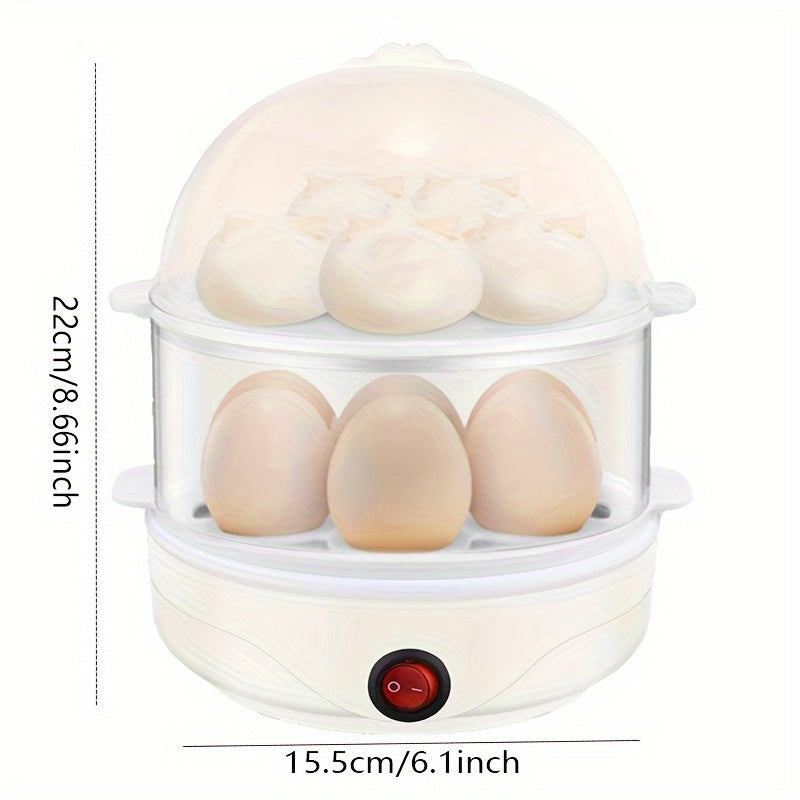 Cocedor eléctrico de huevos multifunción para desayuno, sopa, bollos al vapor 220-240V enchufe US
