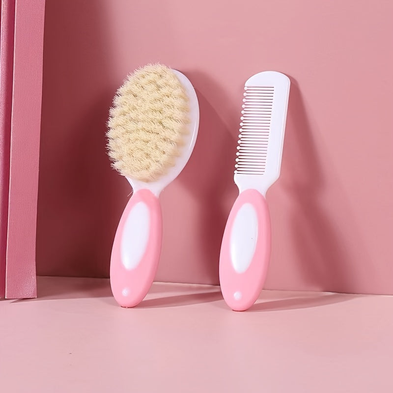 Baby Hair Brush and Comb Set for Infants and Toddlers Soft Bristles Gentle Grooming