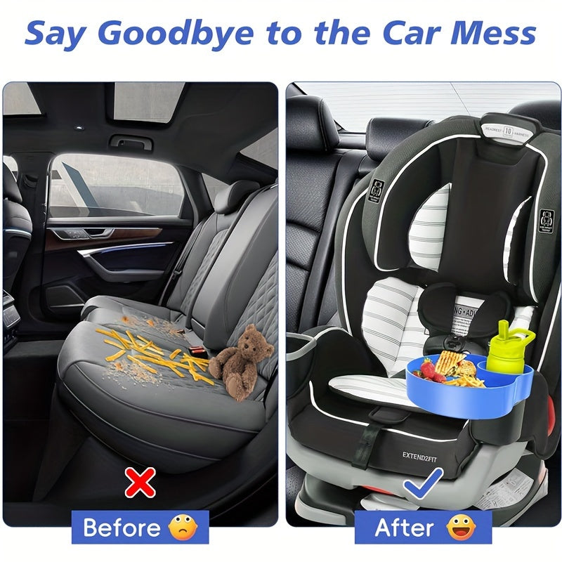 Travel Tray for Car Seat and Stroller with Cup Holder and Food Surface