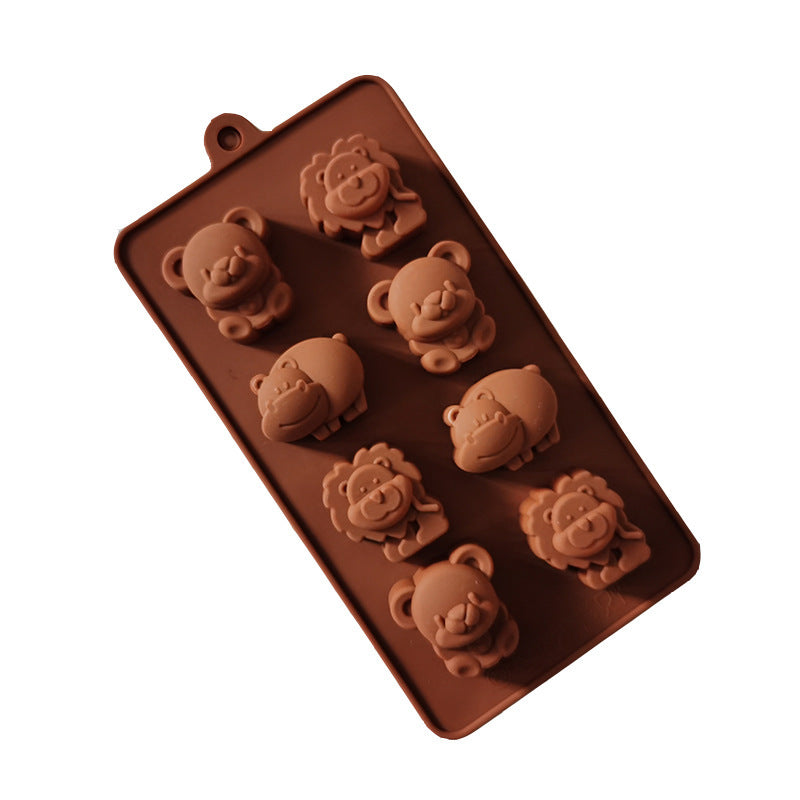 Animal Silicone Mold for Chocolates Soaps and Cakes Hippo Lion Bear Shapes