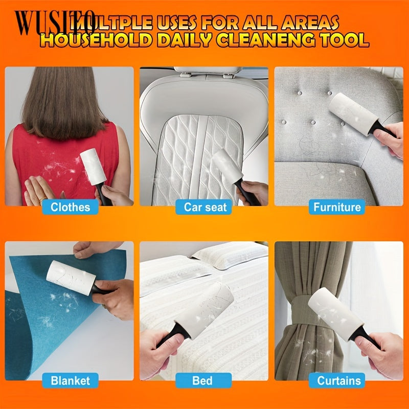 100-Sheet Pet Hair Removal Lint Roller Extra Sticky for Clothes Furniture Carpet